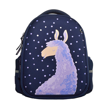 Рюкзак каркасный для девочки Bruno Visconti "РОМАНТИЧЕСКАЯ ЛАМА" синий