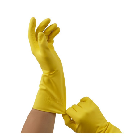 Перчатки латексные с хлопк. напылением, супер прочные OfficeClean, L