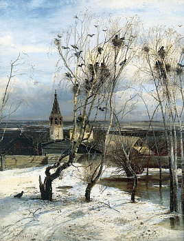 Постер на бумаге 50*70см, А.К. Саврасов "Грачи прилетели" 1871г
