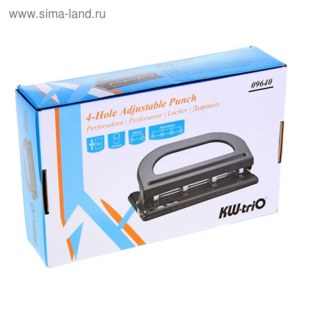 Дырокол на 2-3-4 отверстия, регулируемый  до 30л метал. KW-trio
