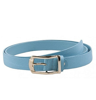 Ремень Alliance нат. кожа,  ширина 25мм, голубой