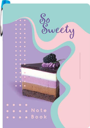 Блокнот А6  50л., 105*150 мм, LAMARK +ручка, "Mousse cake", вн.блок на спирали