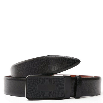 Ремень FABRETTI мужской, натуральная кожа, размер 125, черный