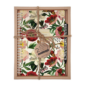 Набор подарочный BrunoVisconti "ПИОНЫ" (ТЕТРАДЬ НА ГРЕБНЕ В КЛ.+ РУЧКА)