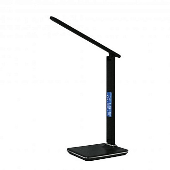 Светильник наст. Uniel 9W/3000-6000K-Dimmer-USB(часы, календарь, термометр)коричневый под кожу