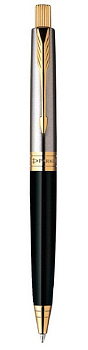 Ручка шариковая Parker Aster Shiny Black GT синяя, 1,0мм