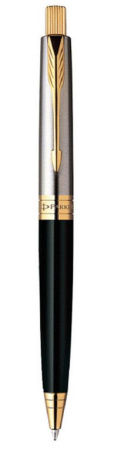 Ручка шариковая Parker Aster Shiny Black GT синяя, 1,0мм