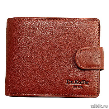 Портмоне Dr.Koffer нат. кожа, с встроенной визитницей на 8 карточек, коньяк