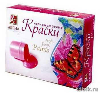 Краски акриловые  6 цв. 20мл Луч перламутровые