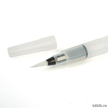 Кисть  с резервуаром круглая средняя, синтетика