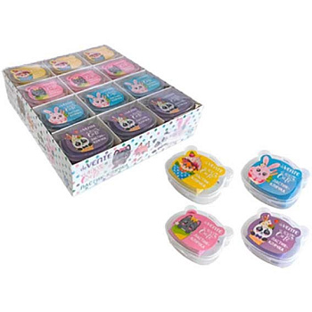 Ластик-клячка deVENTE "100% Cute" 39*35*9,5мм для ретуширования, в пластиковом футляре, цв. ассорти