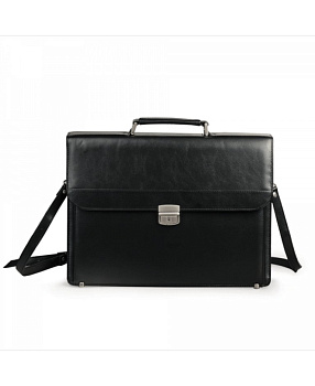 Портфель "Alliance" кож. зам. черный 42*31*14см