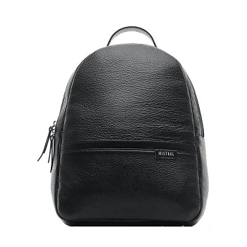 Рюкзак женский Mistral 32*25*12 см, цвет черный, нат. кожа