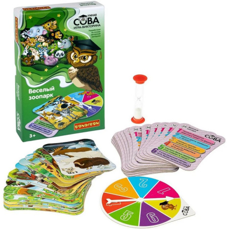 Игра настольная  Викторина .3+ "Веселый Зоопарк" Умная Сова Bondibon