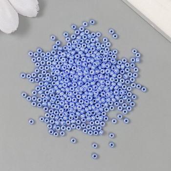 Бисер круглый d=2,3мм., 5гр/уп., цв. голубой (38020)