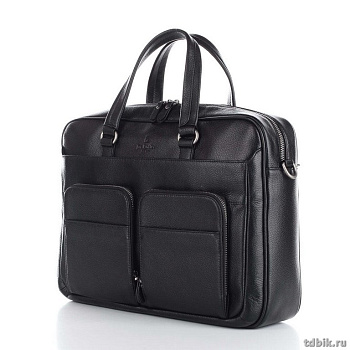 Сумка мужская Dr.Koffer 38*28*9 см, нат. кожа, на плечевом ремне, черная