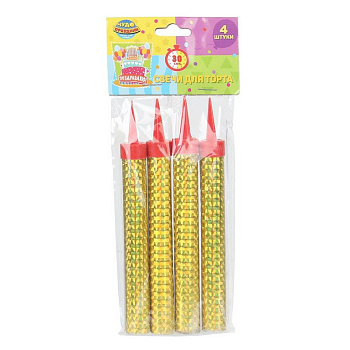 Фонтан настольный "С Днем Рождения!" (30 сек, 4 шт/уп) ЧУДО ПРАЗДНИК