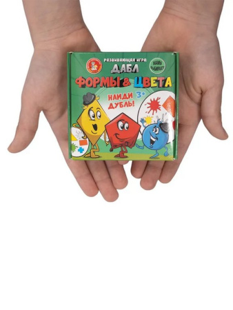 Игра настольная  .3+ с карточками Дабл "Формы и цвета" Десятое королевство