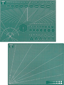 Мат для хобби А3 (45x30см) для резки, двухсторонний, трехслойный Prof-Press