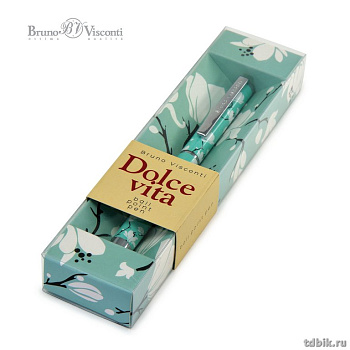 Ручка шариковая Bruno Visconti DV "Камелии" в футляре, синяя 0,7мм (стерж.117мм)