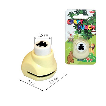 Дырокол фигурный 1,5 см "Мишка"