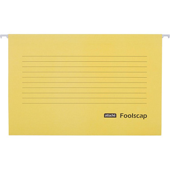 Папка подвесная Attache Foolscap 365x240 мм желтая (5шт/уп)