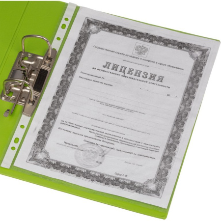 Папка-регистратор А4 50мм Bantex пл. карман на торце, в пленке ПВХ лайм