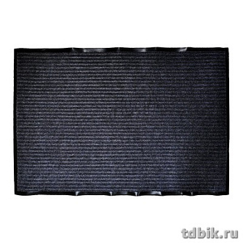 Коврик придверный влаговпитывающий 90x120 см "Ребристый" черный