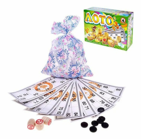 Игра настольная Лото деревянное Русский стиль