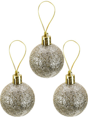 Набор шаров  цвет ассорти 40 мм 25 шт "Новогоднее настроение" (красный/золотой)