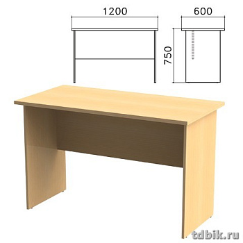 Стол письменный "Канц"  (1200*600*750мм), цвет бук