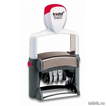 Датер самонаборный 4 стр. 56х33 мм 2 кассы Trodat банк, месяц цифрами