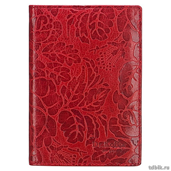 Обложка для паспорта Dr.Koffer нат. кожа, красная