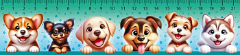 Закладка-линейка "Забавные щенята"