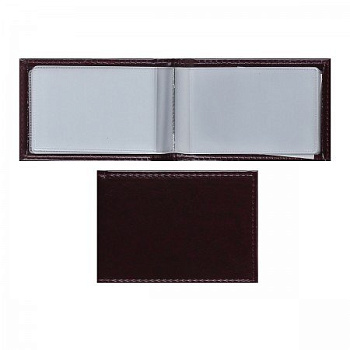 Визитница deVENTE "Bravo" 10*7см на 20 визиток, иск. кожа, цвет бордовый