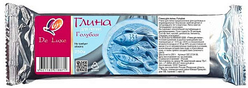 Глина для лепки самозатвердевающая  250 гр голубая Луч