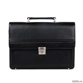 Портфель Franchesco Mariscotti 38,5*28*11см, нат. кожа, черный