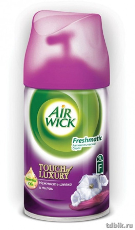 Освежитель воздуха автоматический Airwick Freshmatic 250 мл, зап. блок "Нежность шелка и лилии"