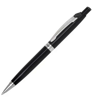 Ручка шариковая Flair "Success" подар.футл. корпус черн с хромом синяя 0,7мм  (стерж.98мм тип Parker