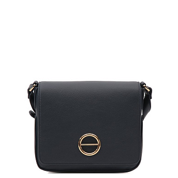 Сумка женская FABRETTI 23х18х9 см, нат. кожа, темно-синяя