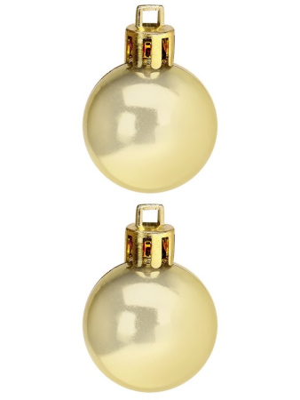 Набор шаров  цвет золото  30 мм 64 шт "Волшебство" (ассорти)