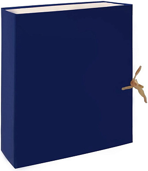 Короб архивный-бокс 50мм с завязками, бумвинил, торцы из гофрокартона А4 складной