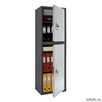 Шкаф бухгалтерский метал. 2 секции (1490*460*340мм) замок, трейзер