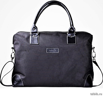 Сумка дорожная "D.Morelli" 41x18x30см текстиль/кож зам, черная