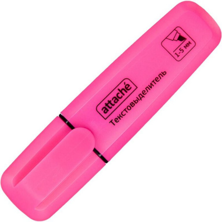 Текст-маркер Attache розовый, 1-5мм