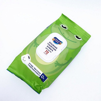 Туалетная бумага влажная Солнце и Луна д/детей 72шт/уп.