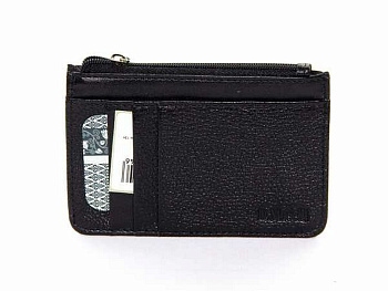 Картхолдер D.Morelli "Бруклин" нат.кожа, черный, 12*9*1 см