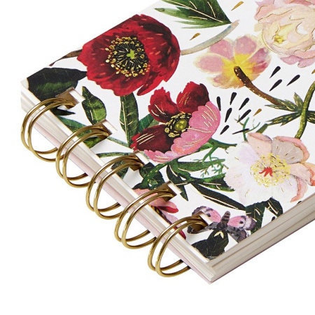 Блокнот А7  40л.,  75*105 мм, на гребне Bruno Visconti CUTE JOURNAL "Flora. Пионы"