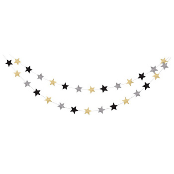 Гирлянда "Звезды" 3 м., размер элемента 5см