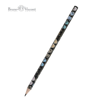 Карандаш ч/г HB с рис. трехгранный Bruno Visconti HappyGraphix "Очки"